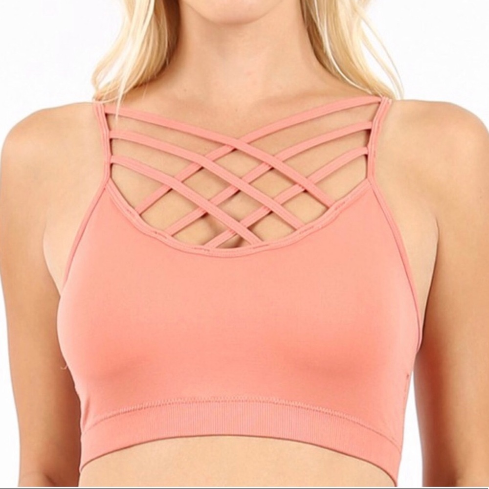ZENANA Bralette Brand New! Light ashrose colored